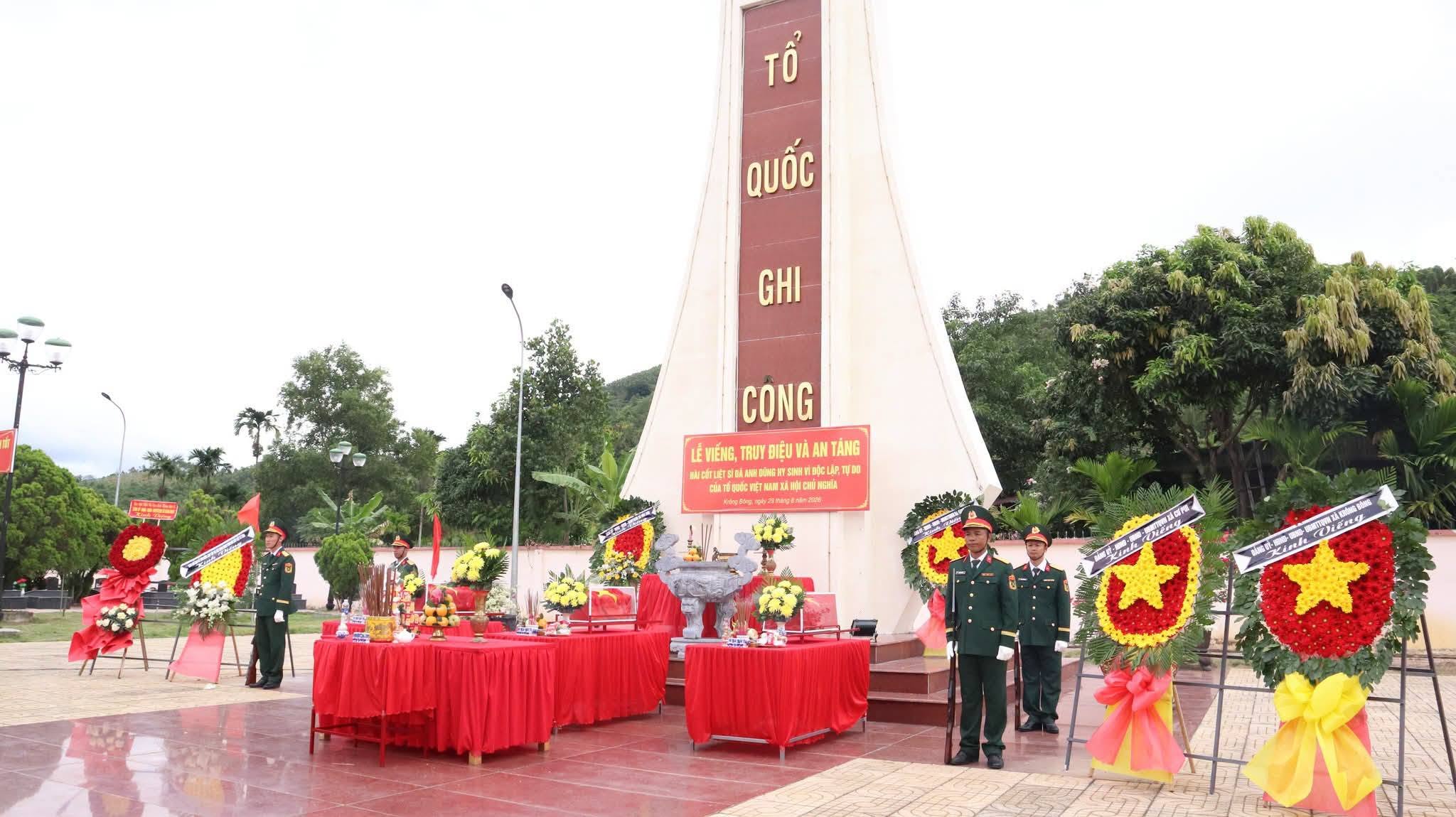 LỄ TRUY ĐIỆU VÀ AN TÁNG 3 HÀI CỐT LIỆT SĨ