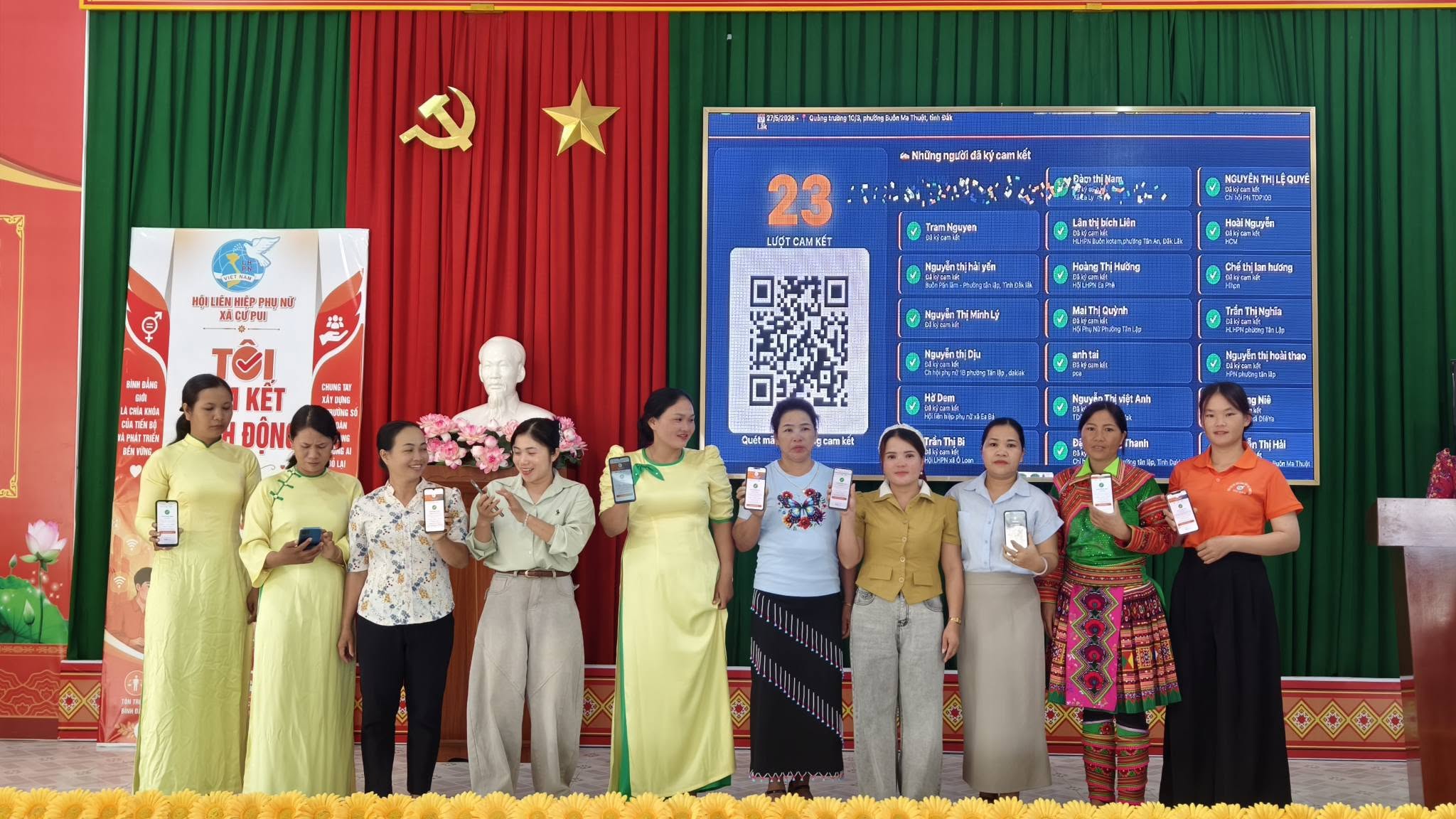 Hội LHPN xã Cư Pui phát động chiến dịch truyền thông về bình đẳng giới trong thời đại số.