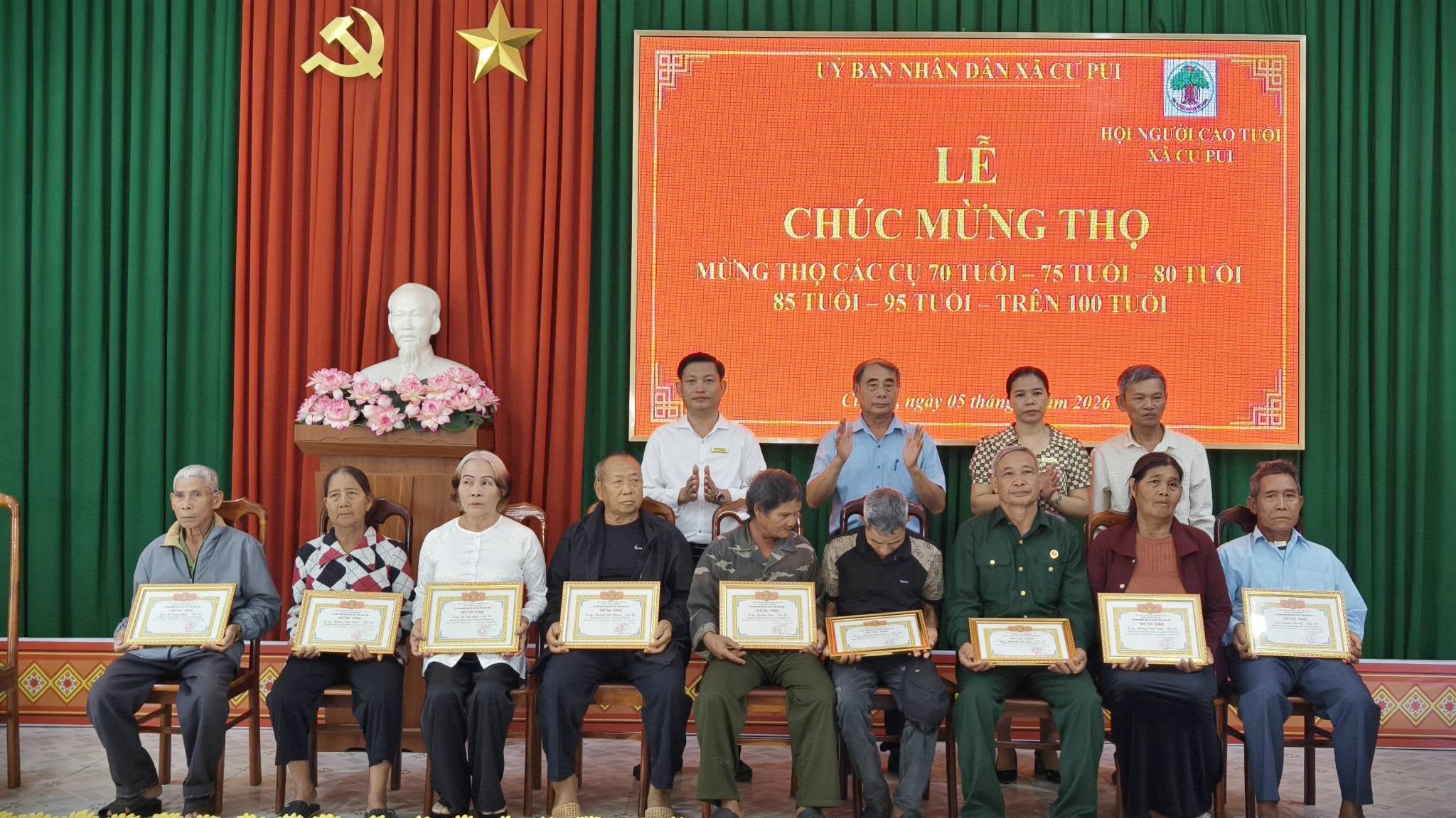 Xã Cư Pui tổ chức Lễ mừng thọ Người cao tuổi năm 2026