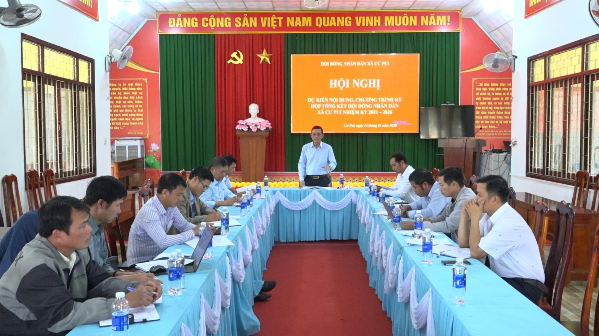 Thường trực HĐND xã Cư Pui tổ chức cuộc họp dự kiến nội dung chương trình kỳ họp tổng kết Hội đồng nhân dân xã Cư Pui, nhiệm kỳ 2021-2026.