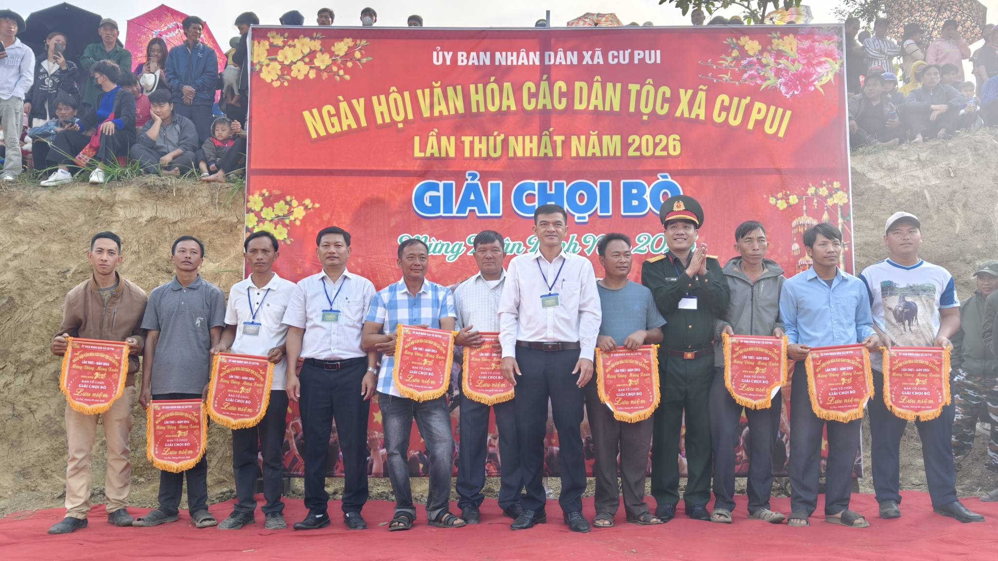 Sôi nổi Giải chọi bò xã Cư Pui năm 2026